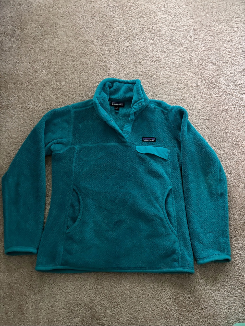 Patagonia Teal Snap-Placket Fleece Pullover - Women's